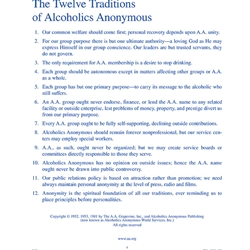 P-28 - TWELVE TRADITIONS (Pamphlet NOT Laminated)