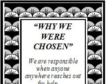 "Why We Were Chosen" Wallet Card