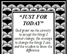 "Just For Today" Wallet Card